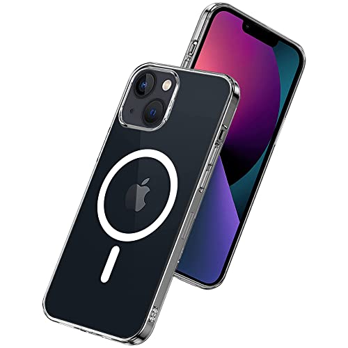 Winble Magnetic Back Case Cover Compatible with iPhone 13 Mini Case Anti Fall Protective Clear Non Yellow Protective Clear Shockproof Compatible with MagSafe Case 0